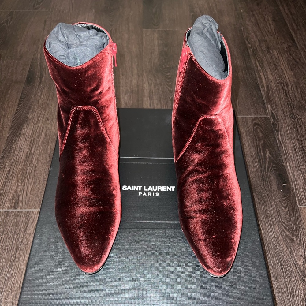Saint Laurent Burgundy Boot SZ 40 EU